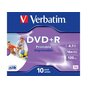 Verbatim DVD+R 16x JC 10P Printable photo    43508