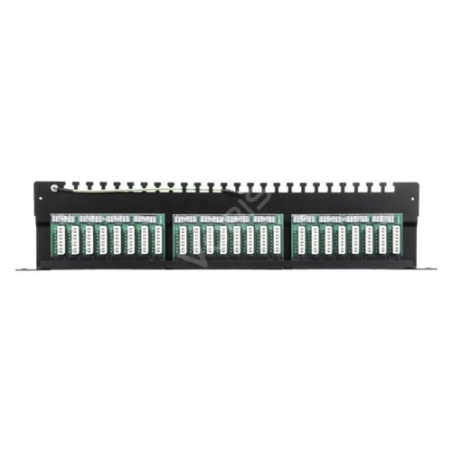 ALANTEC Patch panel UTP kat.5e, Optimum 0.5U - 24 porty LSA z półką, czarny