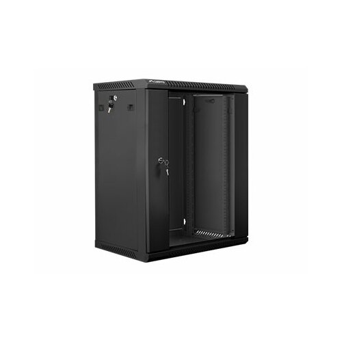 LANBERG Szafa instalacyjna wisząca 19'' 15U 600X450mm czarna (drzwi      szklane)