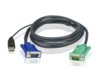 Kabel KVM Aten 2L-5202U ( SVGA, USB typ A - HD15 M-M 2m czarny )