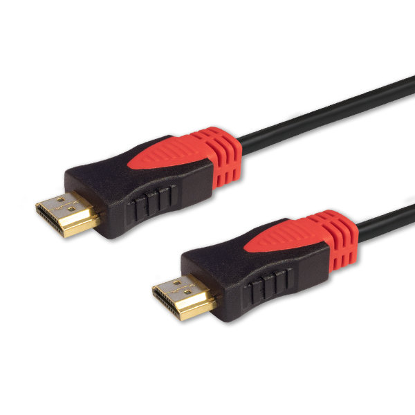 Kabel HDMI Savio CL-113 5 m widok na końcówki kabla pod skosem w lewo