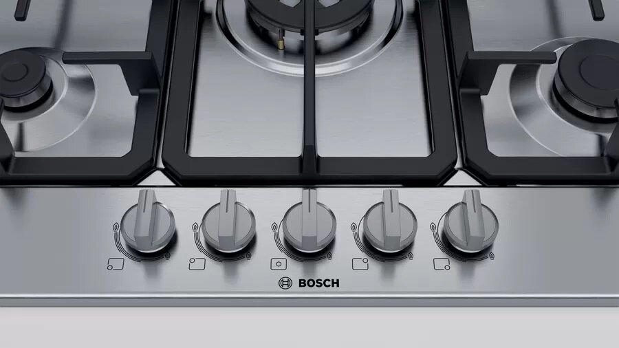 Płyta gazowa Bosch PGQ7B5B90 widok na pokrętła