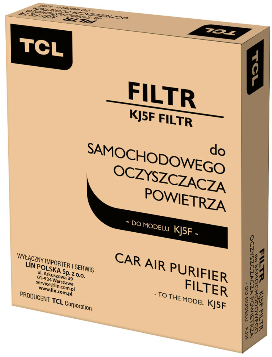 FILTR TCL KJ5F widok na opakowanie filtrów