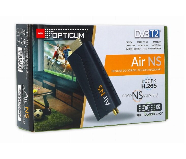 Dekoder Opticum AX AIR NS DVB-T2 HDMI LAN USB Full HD opakowanie