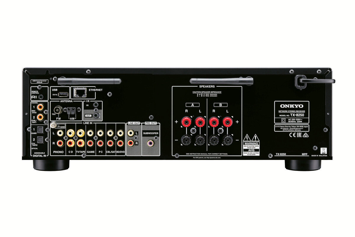 Amplituner Onkyo TX-8250 B stereo DAB+ tyłem