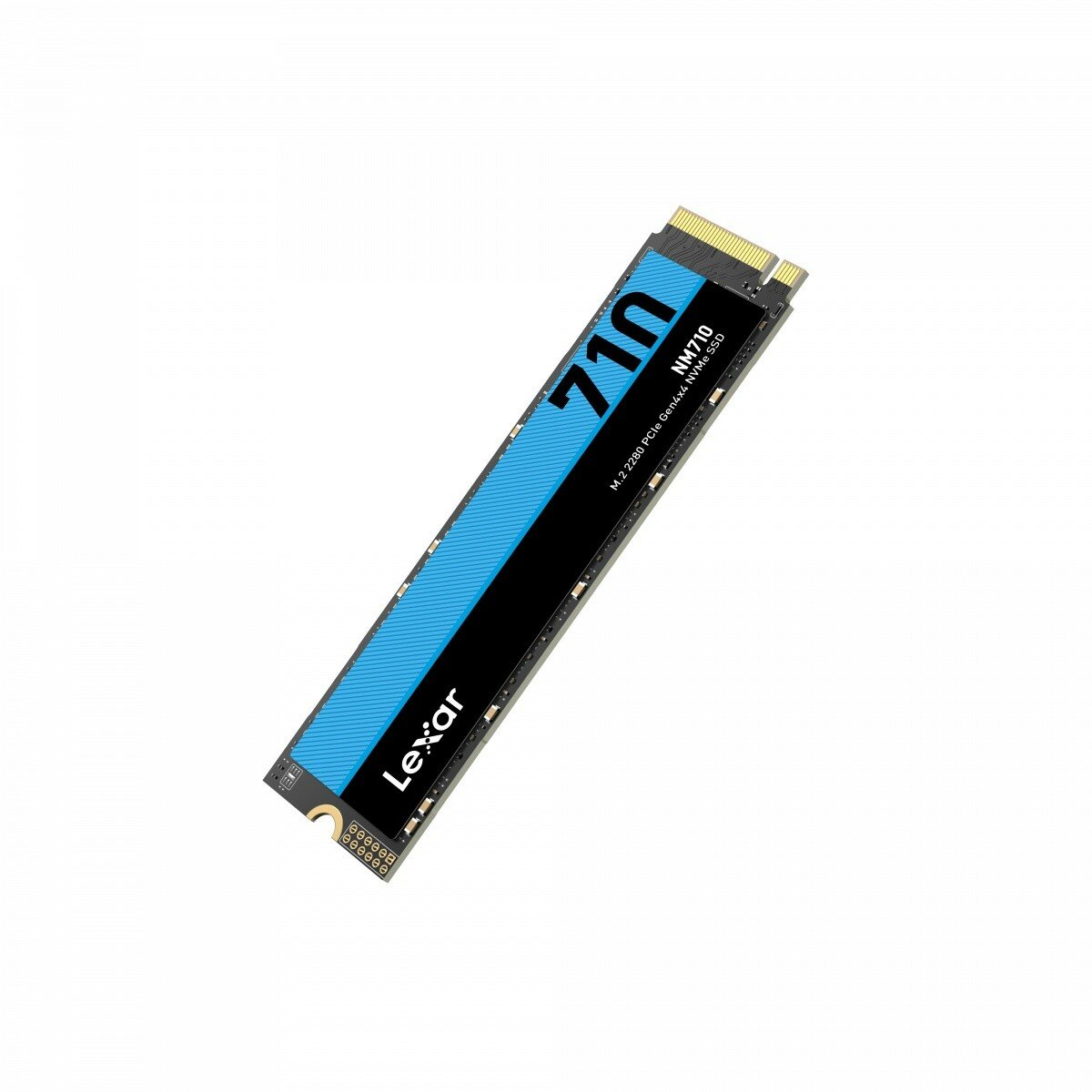 Dysk SSD Lexar NM710 500GB M.2 PCIe NVMe widok pod skosem w pionie