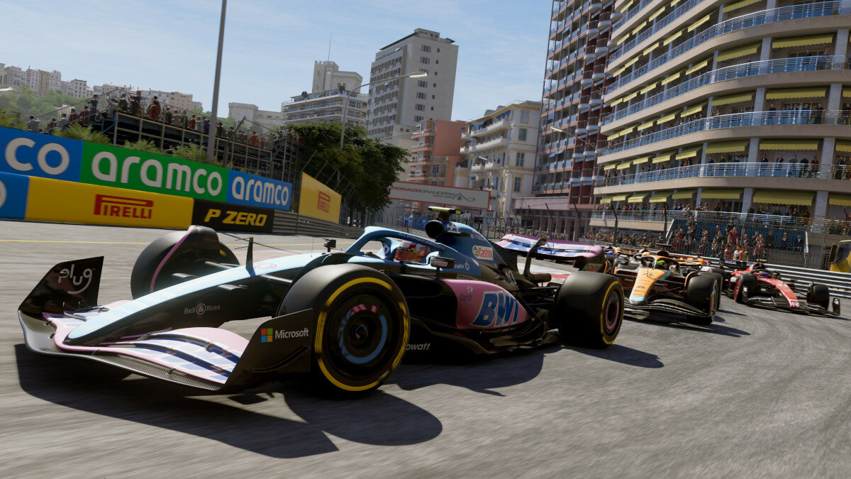 Gra Electronic Arts F1 23 na PS5 pokazane wyścigówki na torze